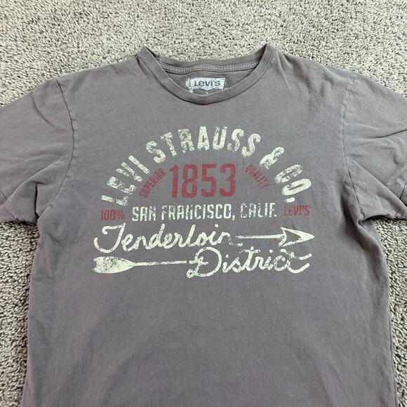 Levis Shirt Womens Large Brown White California Tenderloin District Ladies - Picture 3 of 11